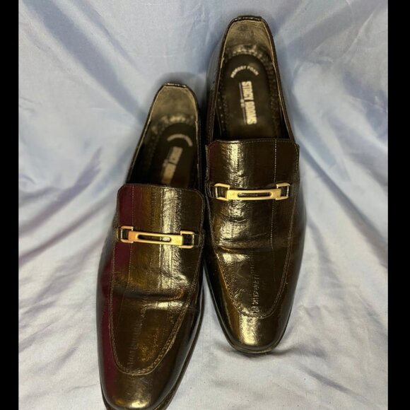 Stacy Adam’s Men Loafer 10M - Black Genuine Leather - Picture 1 of 3